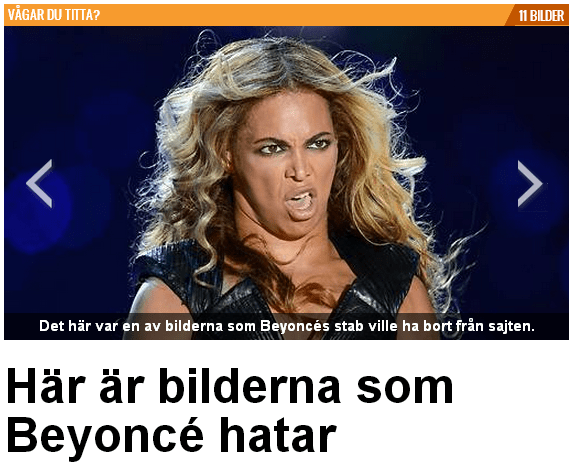 Bilderna Beyonce hatar